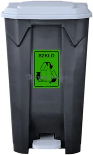 Pojemnik do segregacji odpadów z przyciskiem pojemność 100 l (wariant bio odpady) - Kosze na śmieci - miniaturka - grafika 4