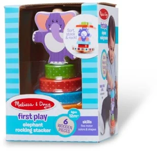 Melissa & Doug Pierwsza zabawka Balansujący Słoń - Układanki dla dzieci - miniaturka - grafika 2