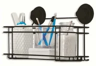 Półki łazienkowe - FENIKS Compactor duża naścienna Bestlock Black z przyssawkami bez wiercenia udźwig do 12 kg - miniaturka - grafika 1