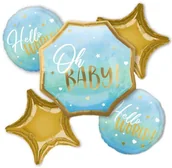 Baby shower i roczek - Amscan Balon foliowy "Baby Shower Chłopiec" zestaw 3973201 - miniaturka - grafika 1