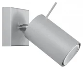 Lampy ścienne - Sollux Lighting Stylowa Lampa Ścienna Halogen Nowoczesny Kinkiet RING szary LED! SL.0449 - miniaturka - grafika 1