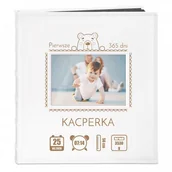 Albumy fotograficzne - NA Murrano Album z Okienkiem Prezent Roczek Grawer Miś ALB-BO-BK-CO2-028 - miniaturka - grafika 1