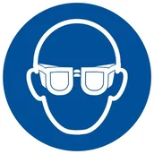 Akcesoria do bram - Znak informacyjny NAKAZ STOSOWANIA OCHRONY OCZU - miniaturka - grafika 1