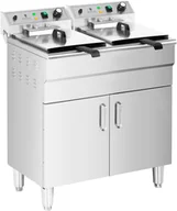 Frytownice gastronomiczne - Royal Catering Frytownica dwukomorowa 26 l 10000 W kraniki spustowe zimna strefa szafka RCPKF 26DSH - miniaturka - grafika 1