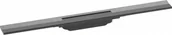 Odpływy liniowe - HANSGROHE 56043340 RainDrain Flex Element zewnętrzny odpływu 70 cm z możliwością przycięcia i do montażu w podłodze czarny chrom szczotkowany - miniaturka - grafika 1