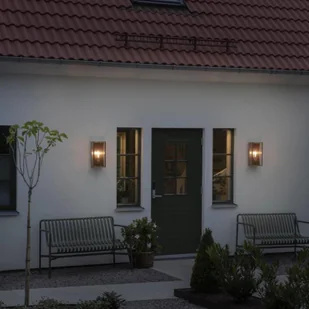 Konstsmide Kinkiet zewnętrzny Carpi, mosiądz szerokość 20,5cm - Lampy ogrodowe - miniaturka - grafika 2