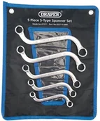 Klucze i nasadki - Draper 07211 klucz oczkowy zestaw do litery S 5 sztuki 07211 - miniaturka - grafika 1