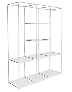 Szafa tekstylna z 8 półkami SONIA Szara z kurtyną 5902340321133 - Szafy - miniaturka - grafika 7