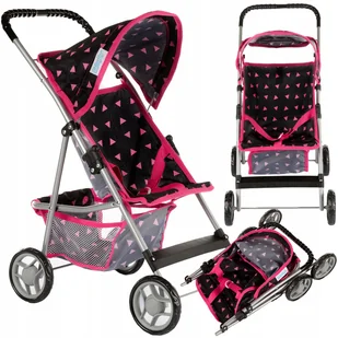 Kinderplay Wózek Dla Lalek Spacerówka Lekki - Wózki dla lalek - miniaturka - grafika 5