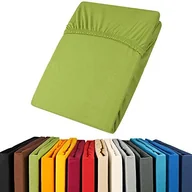 Prześcieradła - aqua-textil prześcieradło z gumką Viana, bawełna, kolor: pomarańczowy 90x200/100x200 cm, zielony, 140x200 do 160x200 cm 11872 - miniaturka - grafika 1