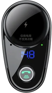 Baseus Trasmiter FM + ładowarka samochodowa Locomotive BSU083BLK - Ładowarki samochodowe - miniaturka - grafika 4