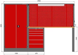 Fastservice Zestaw warsztatowy (szafa, szafka, tablica, noga, blat sklejka, zawieszki) M-3-02-00 M-3-02-00 - Pozostałe wyposażenie warsztatu Fastservice Zestaw warsztatowy (szafa, szafka, tablica, noga, blat sklejka, zawieszki) M-3-02-00 M-3-02-00 - Pozostałe wyposażenie warsztatu - miniaturka - grafika 1