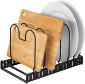 Suszarki do naczyń - Wenko Ociekacz na naczynia teleskopowy kolor czarny 53149100 - miniaturka - grafika 1