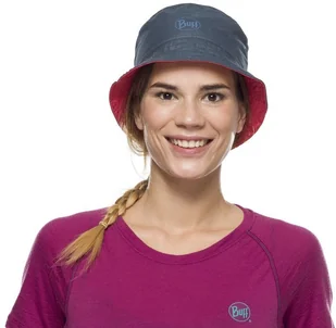 Buff Kapelusz Travel Bucket Hat Collage Red-Black - Czapki i chusty sportowe damskie - miniaturka - grafika 3