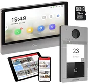 Wideodomofony - Euratech Hikvision zestaw Hikvision Monitor 7" LCD DS-KH8350-WTE1 + Stacja bramowa DS-KV8113-WME1 + karta pamięci 16GB KH8350-WTE1/KV8113-WME1 - miniaturka - grafika 1
