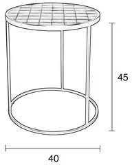Zuiver : Stolik boczny GLAZED czarny 40 cm 2300127 - Ławy i stoliki kawowe - miniaturka - grafika 6