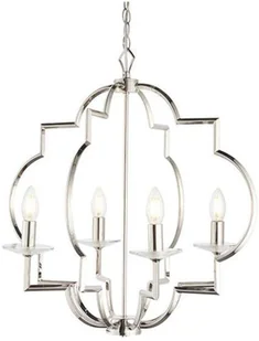 Endon LAMPA wisząca GARLAND 81915 Endon świecznikowa OPRAWA metalowa ZWIS na łańcuchu srebrna 81915 - Lampy sufitowe - miniaturka - grafika 2