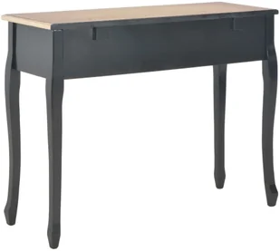vidaXL Stolik konsolowy z 3 szufladami, czarny - Ławy i stoliki kawowe - miniaturka - grafika 5