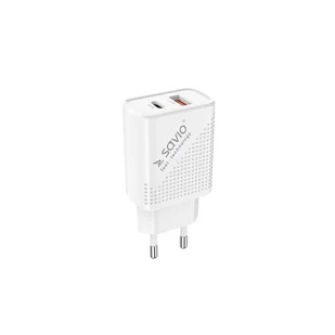 SAVIO Ładowarka sieciowa LA-04 Quick Charge 3.0 18W Biały - Ładowarki do telefonów - miniaturka - grafika 4