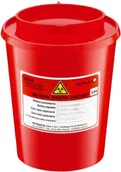Meble i wyposażenie gabinetów medycznych - KM-Projekt Pojemnik na odpady medyczne STANDARD czerwony 3l NN-MKM-SC30-001 - miniaturka - grafika 1