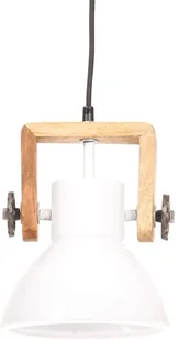 VidaXL Industrialna lampa wisząca, 25 W, biała, okrągła, 19 cm, E27 320540  VidaXL - Lampy pozostałe - miniaturka - grafika 3