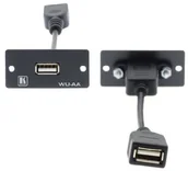 Inne akcesoria audio-wideo - Kramer WU-AA B) płytka ścienna z łącznikiem USB-A Through WU-AA(B) - miniaturka - grafika 1