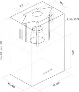 Toflesz OK-4 SANDY ISLAND 40 czarny (850m3/h) - Okapy kuchenne - miniaturka - grafika 2