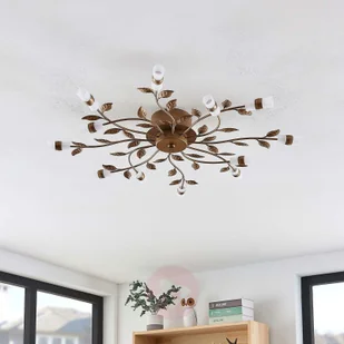 Lindby Bentas lampa sufitowa LED z metalu, brązowa - Lampy sufitowe - miniaturka - grafika 3