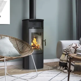 Kratki.pl Marek Bal Piec stalowy koza FALCON  150 10 kW FALCON/W - Kominki wolnostojące - miniaturka - grafika 3