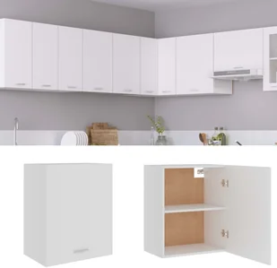 vidaXL Szafka kuchenna, biała, 50x31x60 cm, płyta wiórowa 801260 - Szafki kuchenne - miniaturka - grafika 9