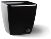 Donice - Flower Lover Osłonka na doniczkę Quadrato Easy czarny, 18 cm - miniaturka - grafika 1