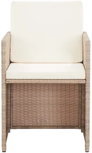 vidaXL 5 częściowy zestaw mebli ogrodowych z poduszkami rattan PE beżowy 46385 46385 - Meble ogrodowe - miniaturka - grafika 9