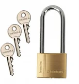 Kłódki - Gerda Kłódka mosiężna długi pałąk S40H66 Kmz 4030A - miniaturka - grafika 1