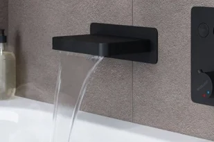 Excellent Excellent Krotos Wylewka wannowo-prysznicowa kaskadowa czarny mat AREX.8025BL - Wylewki do baterii - miniaturka - grafika 2