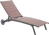 Leżaki ogrodowe - Home&Garden Leżak ogrodowy aluminiowy Ibiza Grey / Taupe 850579 - miniaturka - grafika 1