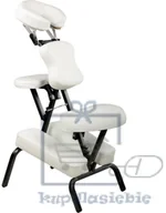 Stoły i łóżka do masażu - Movit MAX Profesjonalny fotel do masażu biały - miniaturka - grafika 1