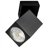 Lampy sufitowe - PremiumLUX LAMPA KINKIET OSCAR 1xGU10 CZARNA Z CZARNYM PRZEGUBEM - miniaturka - grafika 1