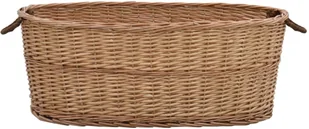 Saska Garden vidaXL na drewno, z uchwytami, 88x57x34 cm, naturalna wiklina vidaXL - Akcesoria kominkowe - miniaturka - grafika 3