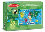Układanki dla dzieci - Melissa & Doug Melissa Układanka - Puzzle Podłogowe - Mapa Świata - UKŁADANKA 10446 - miniaturka - grafika 1