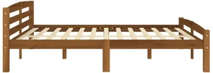 vidaXL Lumarko Rama łóżka, miodowy brąz, lite drewno sosnowe, 200 x 200 cm 322081 - Łóżka - miniaturka - grafika 4