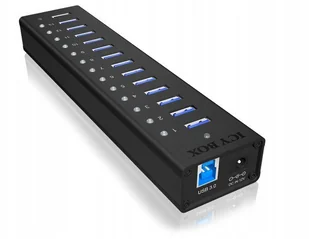 Icy Box HUB USB 13 USB 3.0 z portem ładującym USB Czarny IB-AC6113 - Huby USB - miniaturka - grafika 4