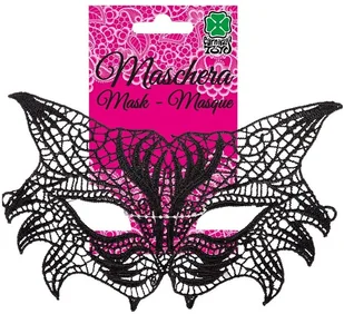 GoDan Maseczka ażurowa, czarna - Dodatki do strojów karnawałowych - miniaturka - grafika 11