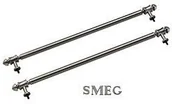 Akcesoria i części do okapów - Smeg KITKCS boczne relingi i logo w kolorze antyczne srebro - miniaturka - grafika 1