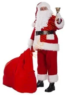 Stroje karnawałowe - Strojemikolaja.pl Strój Mikołaja super deluxe z polaru - komplet pełny 13 elementów i 4 dodatki - miniaturka - grafika 1