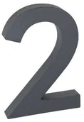 Numery na dom - Aluminiowy numer domu 2, 3D, pow. strukturalna - miniaturka - grafika 1
