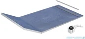 Syfony - Schedpol Schedline brodzik posadzkowy podpłytkowy z odpływem liniowym 130+50x80x5/12cm 10ST.1S1-80180 - miniaturka - grafika 1