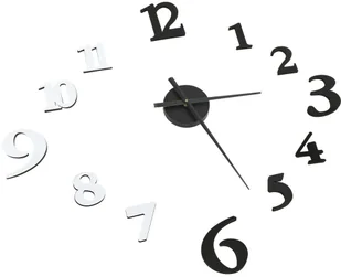 VidaXL Lumarko Zegar ścienny 3D, nowoczesny design, czarno-biały, 100 cm, XXL 325150 VidaXL - Zegary - miniaturka - grafika 5