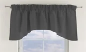 Zasłony - Dekoria Lambrekin łuk szary 200x75+5cm grzywka Quadro 1375-136-14 - miniaturka - grafika 1