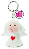Breloki - NICI NICI 47522 brelok do kluczy 7 cm symbol serca talizman anioł smycz na klucze, pęk kluczy i łańcuszek na klucze zawieszka z aniołem stróżem, biała/czerwona 47522 - miniaturka - grafika 1