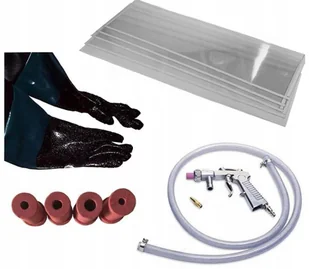 215 APTUT Piaskarka kabinowa solidna góra pojemność 220 L ciśnienie robocze 40-80 psi)2.75 5.5 bar) 21577633 77633-uniw - Pozostałe narzędzia pneumatyczne - miniaturka - grafika 10